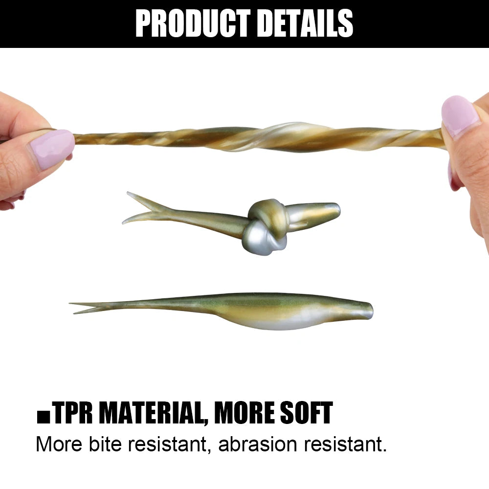 Spinpoler TPR Jerk Shad Slightly Forked Tail Floating Artificial Silicone Swimbait Fishing Lure For Zander Pike Perch Bass Pesca