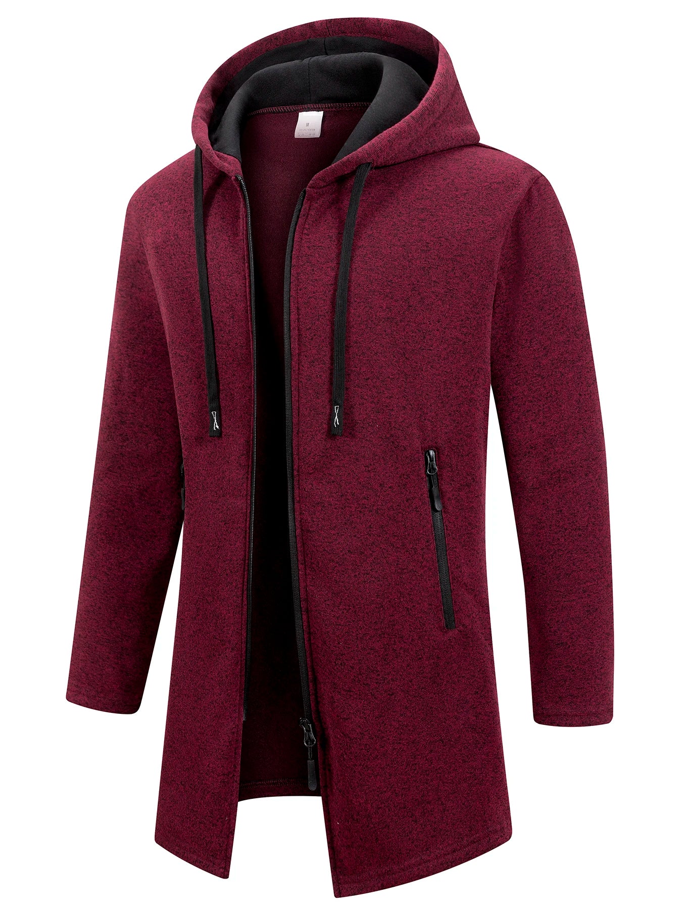 New Streetwear Men's Long Sleeve Sweatshirts for Men Zipper Hooded Oversize Winter Warm Jacket Coat Outdoor Tracksuit Men