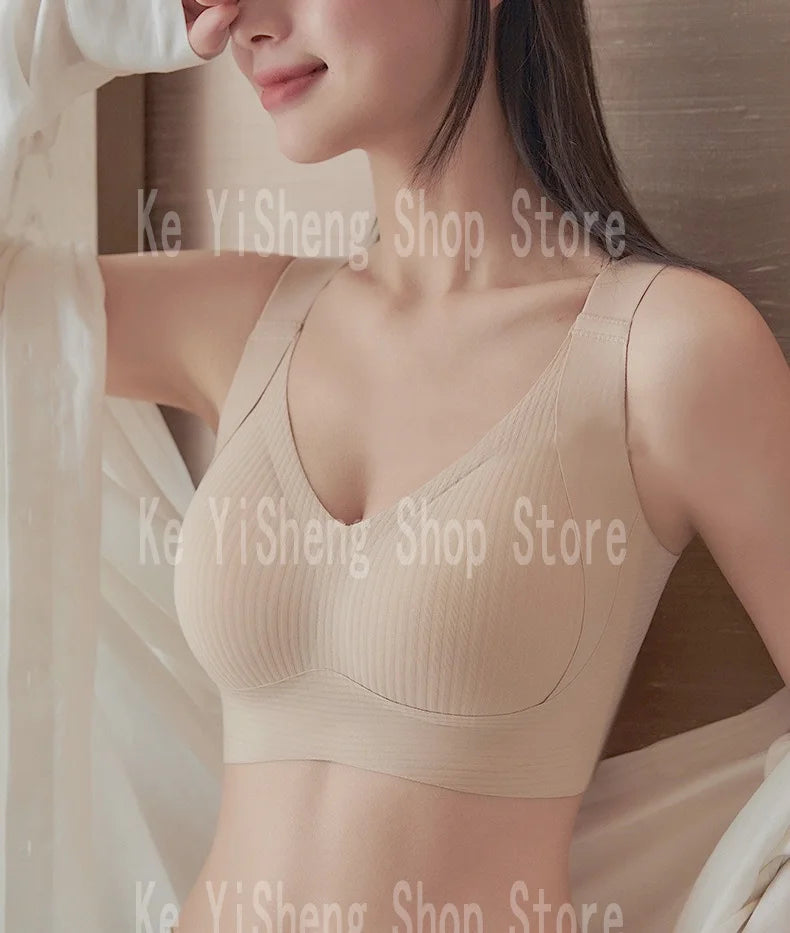 Lingerie women's bra anti-sagging large size adjustable seamless breast bra for women comfortable sexy