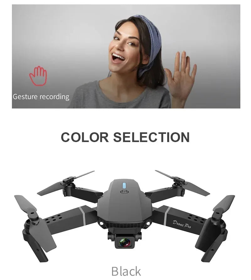 2025 E88 Pro WiFi FPV Drone with Single Dual 4K 1080P Camera Wide Angle HD Altitude Hold Foldable Quadcopter RC Helicopter Toy