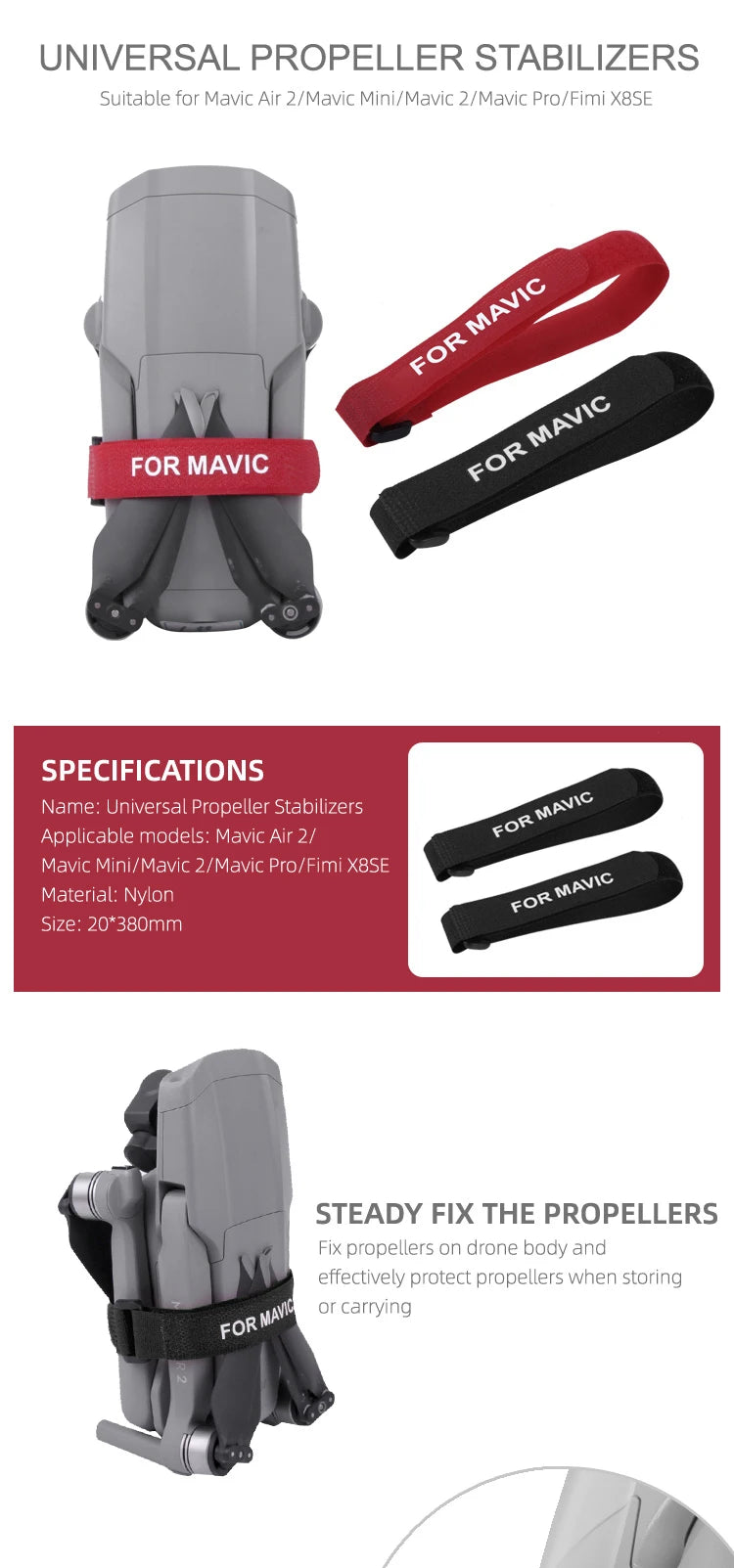 Propeller Holder Wings Fixed Stabilizers Protective Prop Blades Strap for DJI Mini 5 4 3 Pro Mini 4K Air 3 3S Drone Accessories
