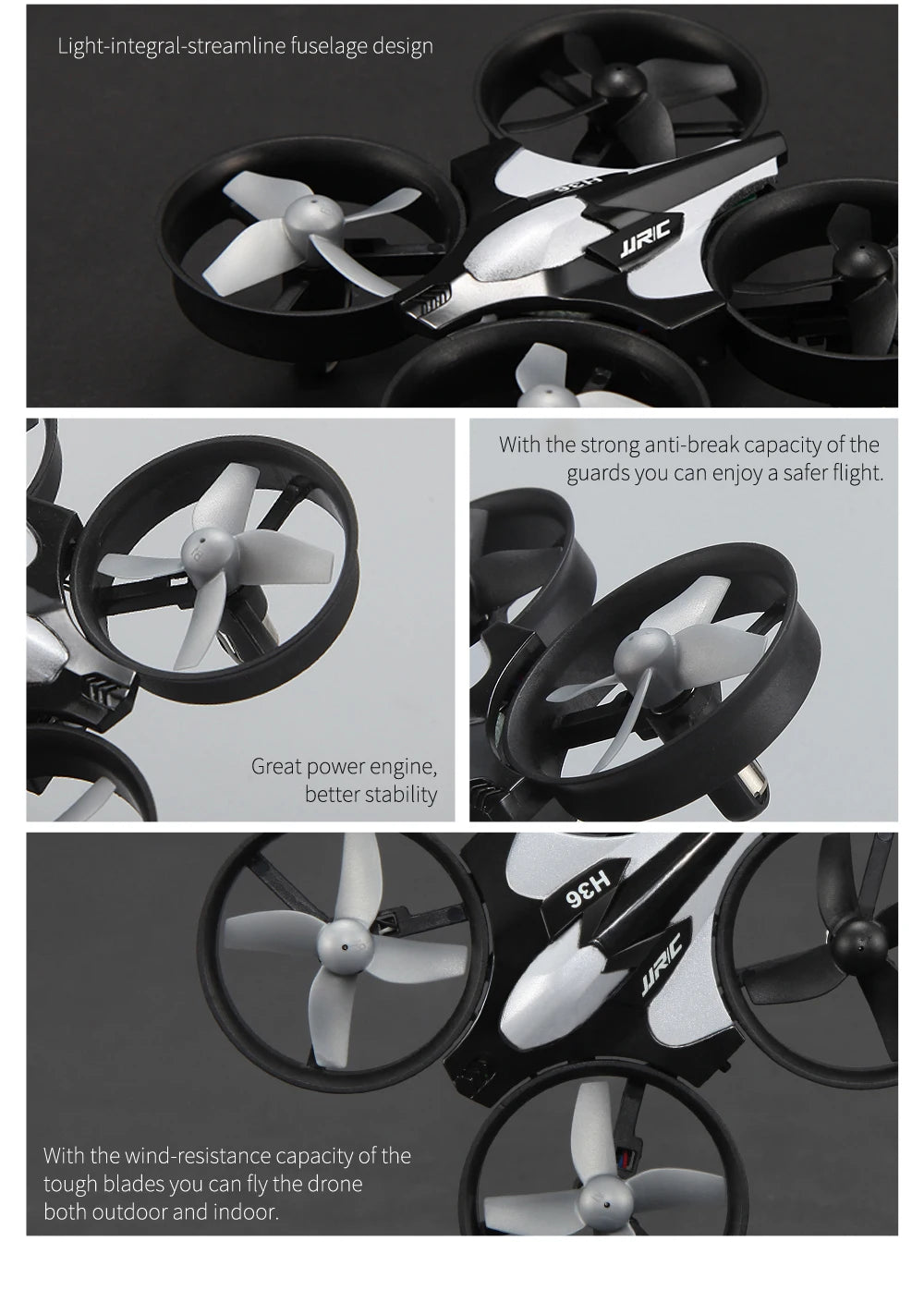 H36 Mini Drone 6-Axis Headless FPV Drones Pocket Remote Control Helicopter Plane RC Dron Quadcopter Toys Christmas Gift for Kids