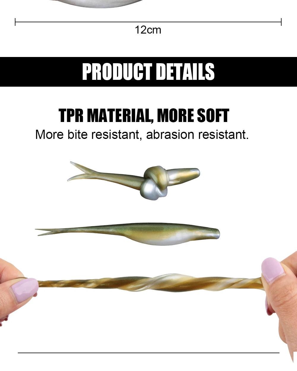 Spinpoler TPR Jerk Shad Slightly Forked Tail Floating Artificial Silicone Swimbait Fishing Lure For Zander Pike Perch Bass Pesca