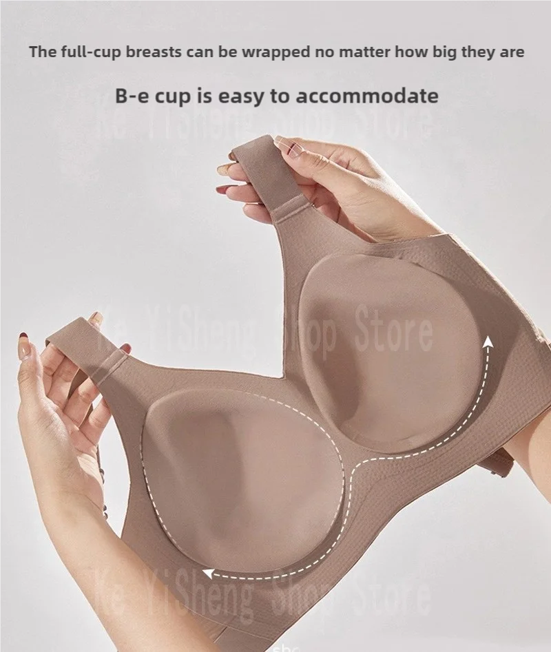 Lingerie women's bra anti-sagging large size adjustable seamless breast bra for women comfortable sexy