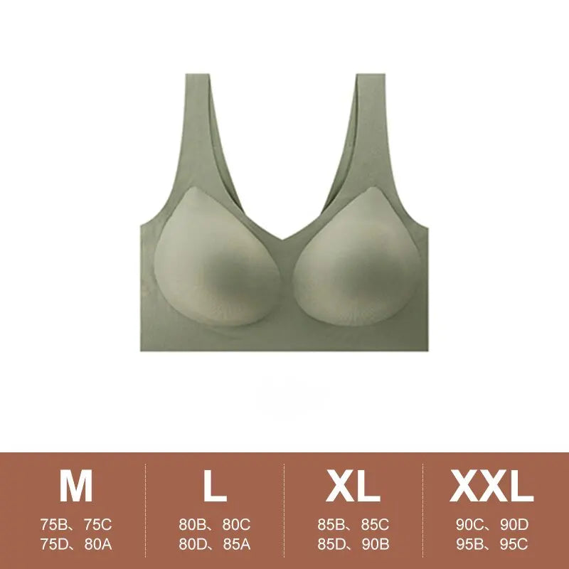 Seamless Women Push Up Bra Sleeping Yoga Sports Underwear Ultra Thin Sexy Lingerie