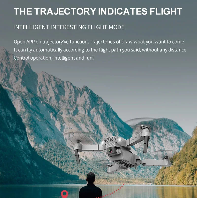 2025 E88 Pro WiFi FPV Drone with Single Dual 4K 1080P Camera Wide Angle HD Altitude Hold Foldable Quadcopter RC Helicopter Toy