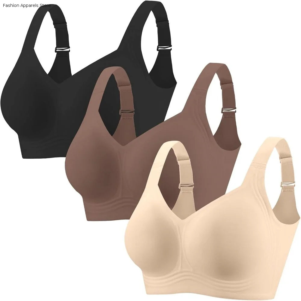 Lingerie Adjustable Wireless Bra Push-Up Anti-Sagging Underwear for Women Tank Top Style Plus Size Seamless Bra Yoga