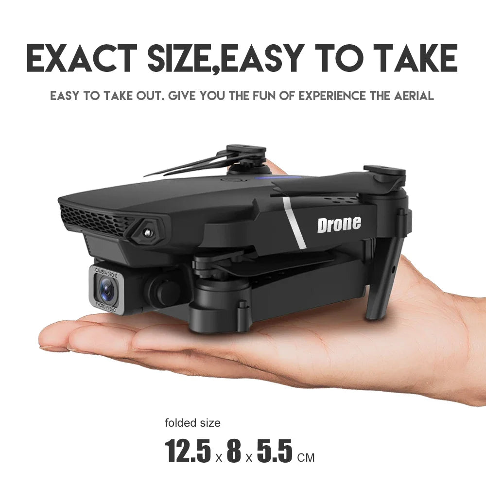 2025 E88 Pro WiFi FPV Drone with Single Dual 4K 1080P Camera Wide Angle HD Altitude Hold Foldable Quadcopter RC Helicopter Toy