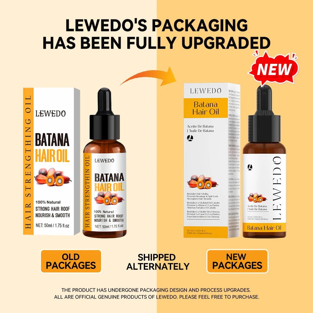 Lewedo Naturals Batana Oil Fast Hair Growth for Men Women Pure Batana Oil Nourish Shiny Hair Healthy Hair Care Anti Hair Loss