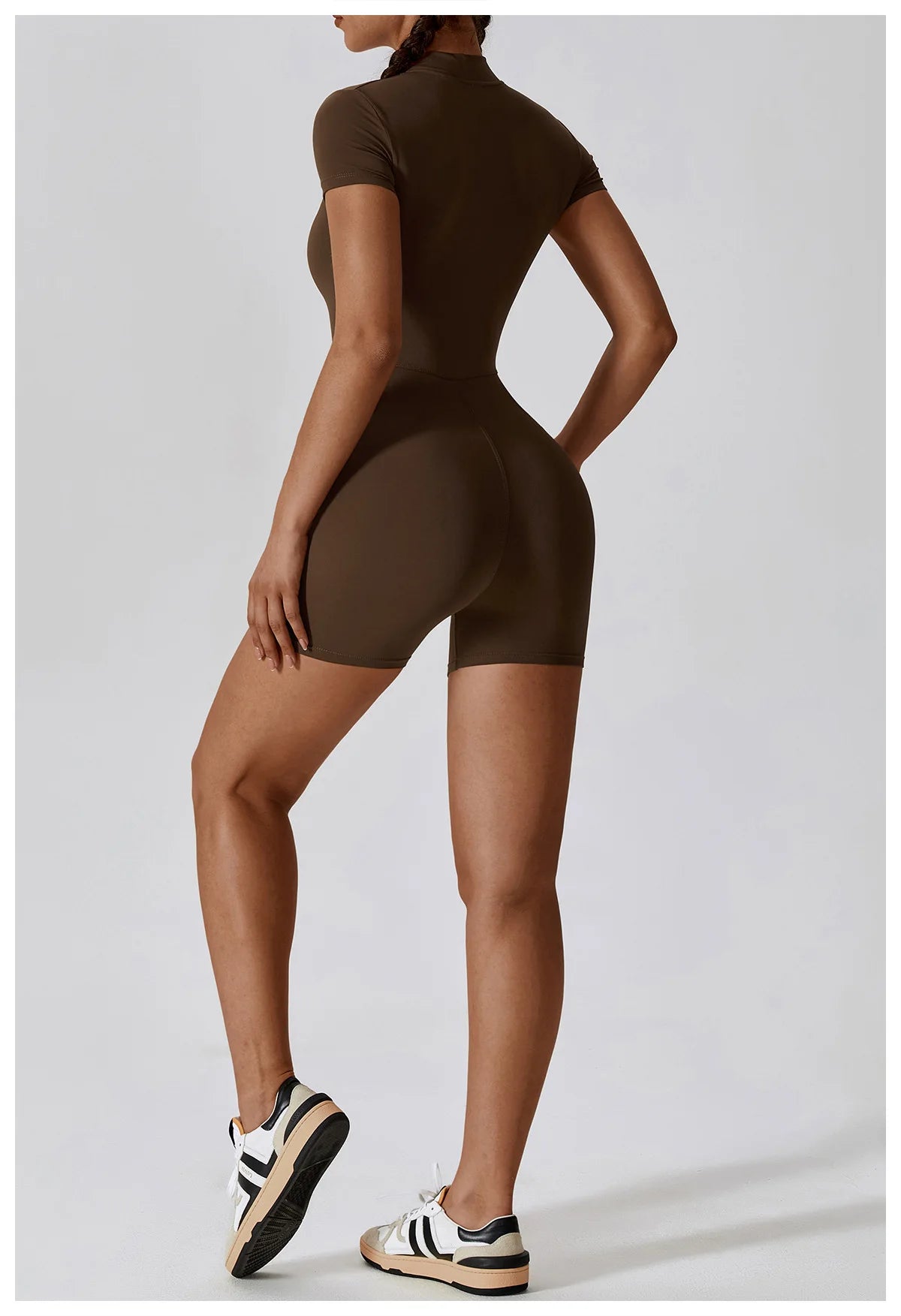Summer Zipper Jumpsuits Short Sleeve Yoga Bodysuit Women's Yoga Set Gym Tracksuit Push-up Workout Clothes Dance Fitness Bodysuit
