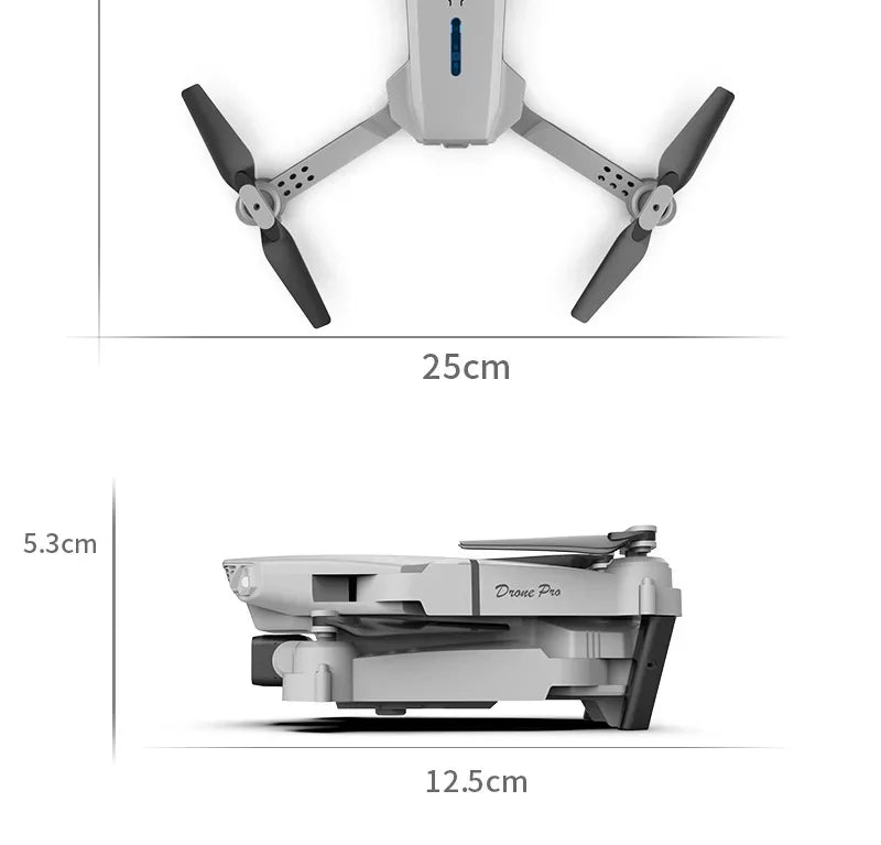 2025 E88 Pro WiFi FPV Drone with Single Dual 4K 1080P Camera Wide Angle HD Altitude Hold Foldable Quadcopter RC Helicopter Toy