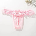 Lingeries Sexy G-String Women's Thongs Sexy Pearl Beaded Pantiesr for Women Low Waist T Shaped Crotchless Woman Lace Lingerie