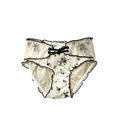 Lingerie Low Waist Women Underwear Ruffle Buckle Design Chinese Style Briefs Transparent Mesh Ice Silk Panties Retro Style
