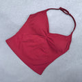 Adjustable Strappy Gym Top Backless Gym Clothes Women Scrunch Bra Removable Cups Yoga Tank Workout Outfits Tops Sports Vest
