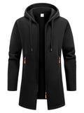 New Streetwear Men's Long Sleeve Sweatshirts for Men Zipper Hooded Oversize Winter Warm Jacket Coat Outdoor Tracksuit Men