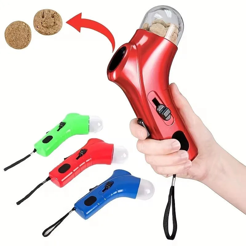 Pet Dog Treat Launcher Toy Interactive Food Catapult Feeder for Puppy Outdoor Training Snack Shooter Gun Pet Supplies Accessori