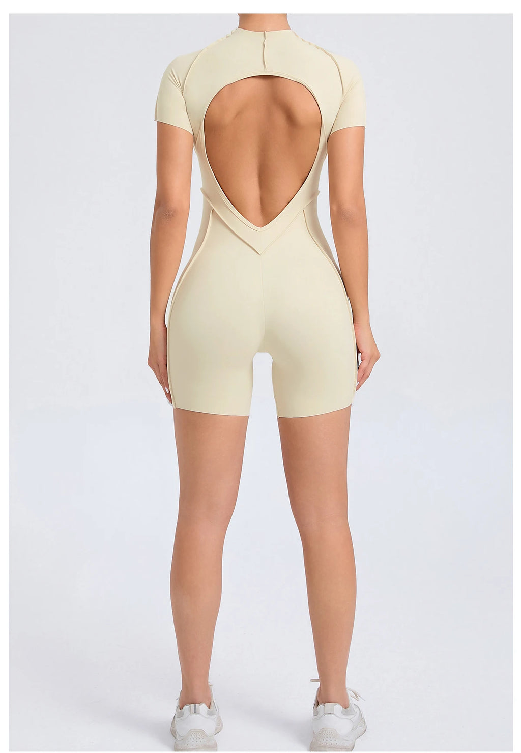 Short Jumpsuit Gym Clothes For Women Sportswear Fitness Overalls Backless Scrunch Booty Yoga Suit Sports Set Outfit