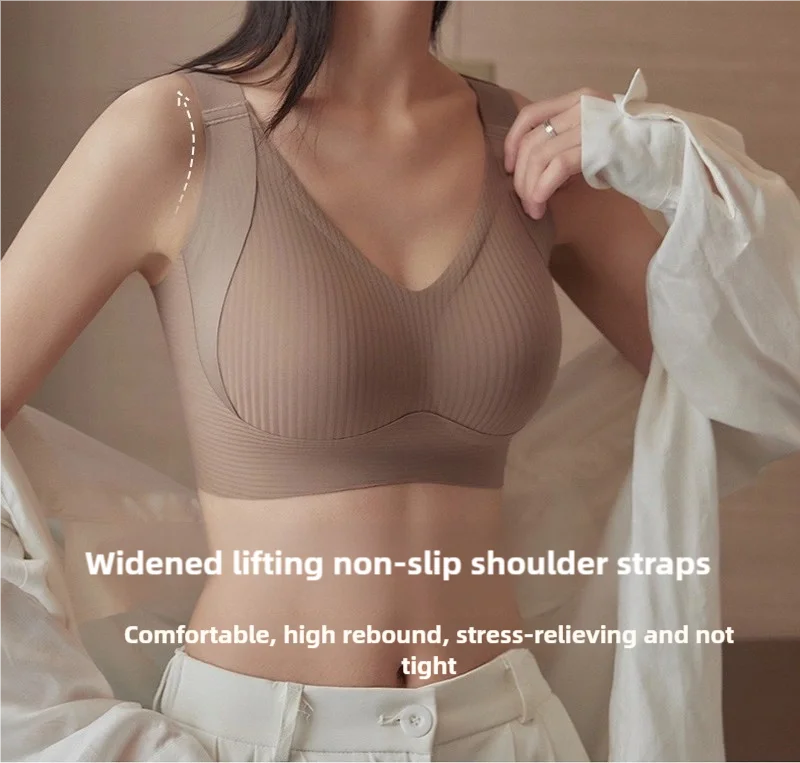 Lingerie women's bra anti-sagging large size adjustable seamless breast bra for women comfortable sexy