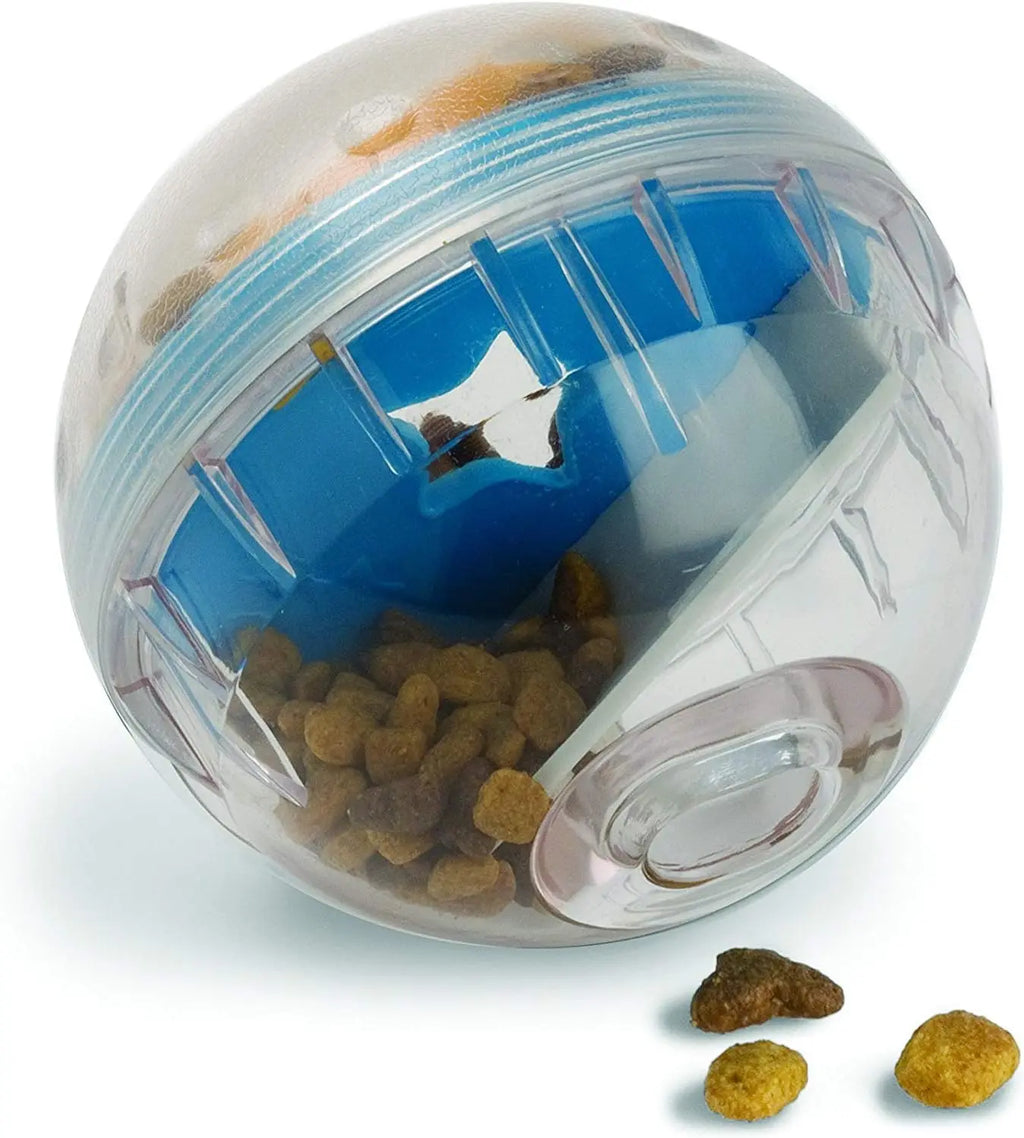 IQ Treat Ball Dog Treat Dispenser Toy Ball Interactive Dog Toy - 4" Dog Food Toy Stimulation, Slow Feeder