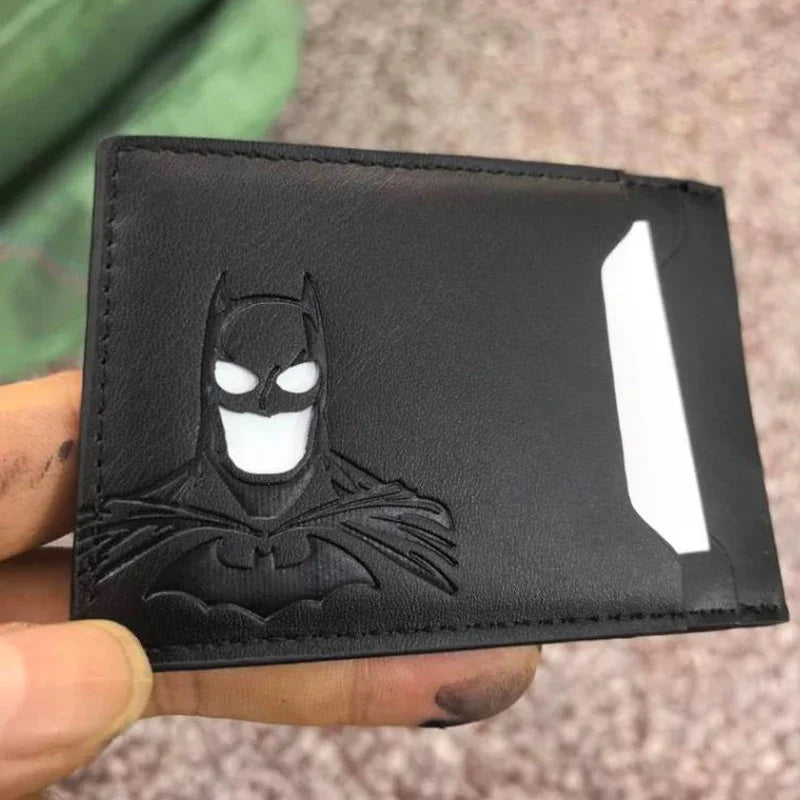 2026 New Leather Bat Wallet Personalized Superhero Mask Card Holder Bat ID Heroic Wallet Gift