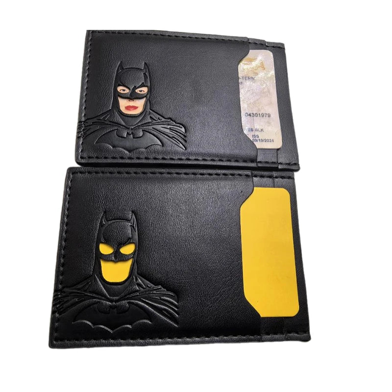 2026 New Leather Bat Wallet Personalized Superhero Mask Card Holder Bat ID Heroic Wallet Gift
