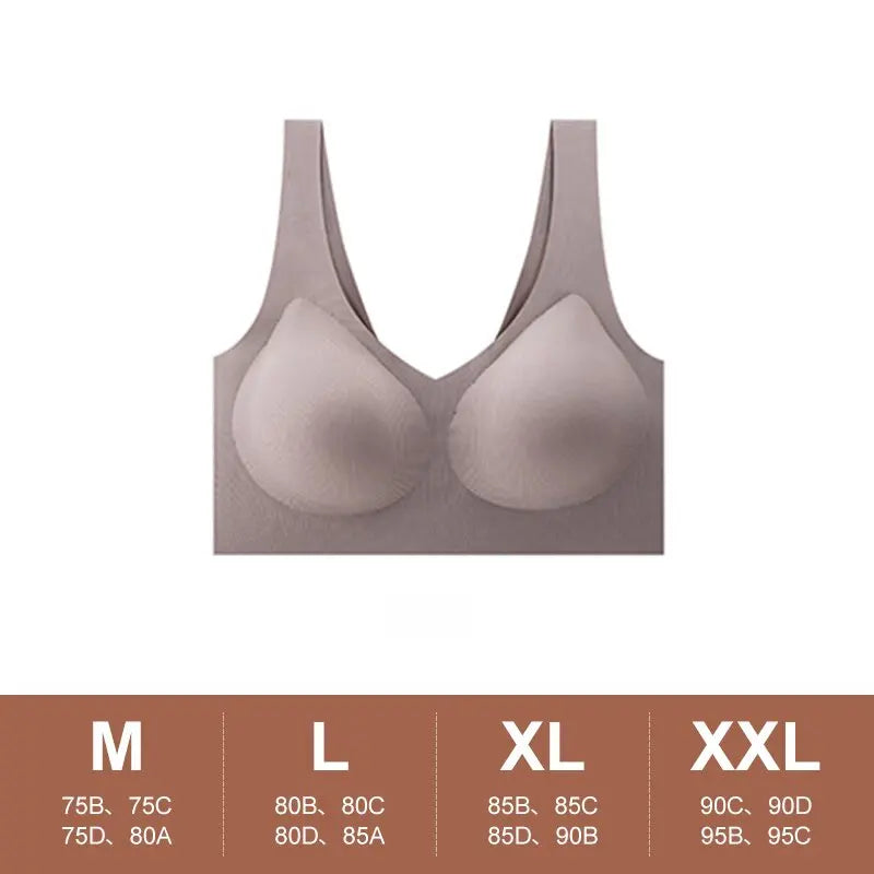 Seamless Women Push Up Bra Sleeping Yoga Sports Underwear Ultra Thin Sexy Lingerie