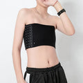 Women Chest Binder Lesbian Trans Crop Top Flat Breast Binder Bra Les Corset Stretch Body Shaping Buckle Tomboy Bra Tanks