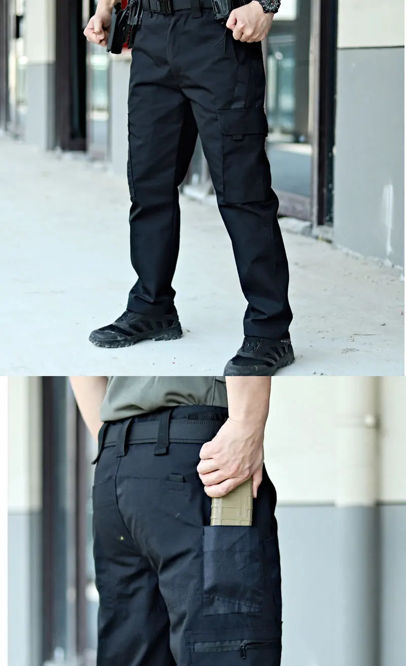 New Tactical Work Pants Men Outdoor Cargo Trousers Multi-pocket Waterproof Pant Autumn Spring Outdoor Workwear Hiking Trousers