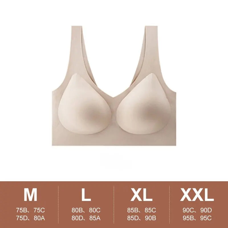 Seamless Women Push Up Bra Sleeping Yoga Sports Underwear Ultra Thin Sexy Lingerie