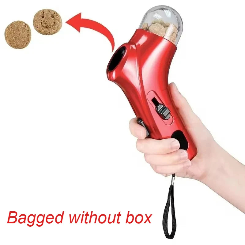 Pet Dog Treat Launcher Toy Interactive Food Catapult Feeder for Puppy Outdoor Training Snack Shooter Gun Pet Supplies Accessori