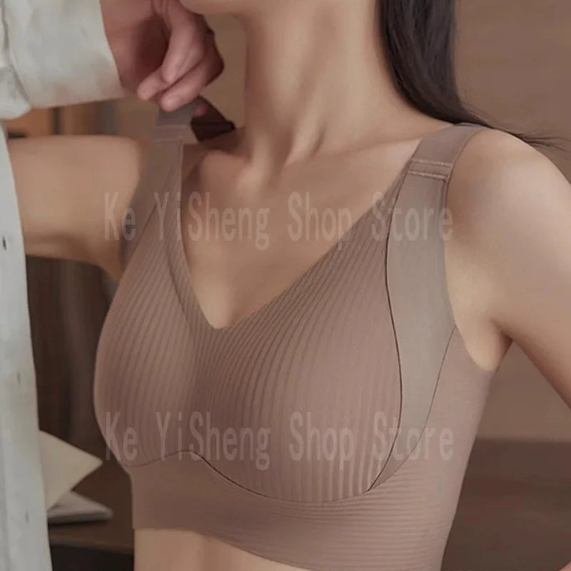 Lingerie women's bra anti-sagging large size adjustable seamless breast bra for women comfortable sexy