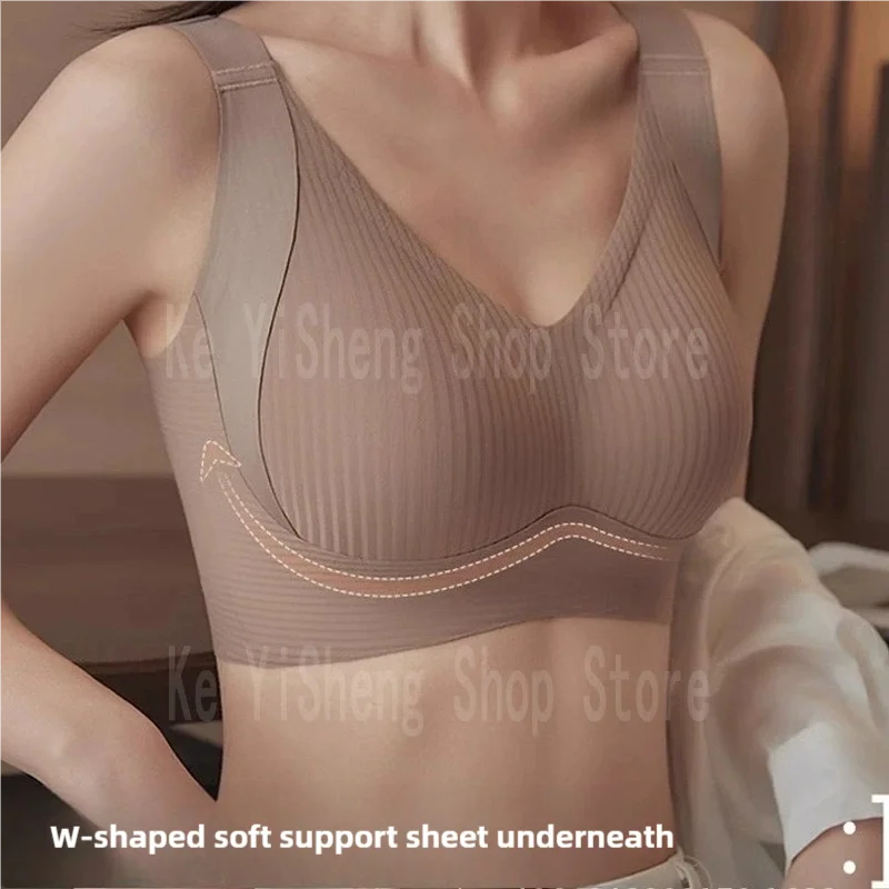 Lingerie women's bra anti-sagging large size adjustable seamless breast bra for women comfortable sexy