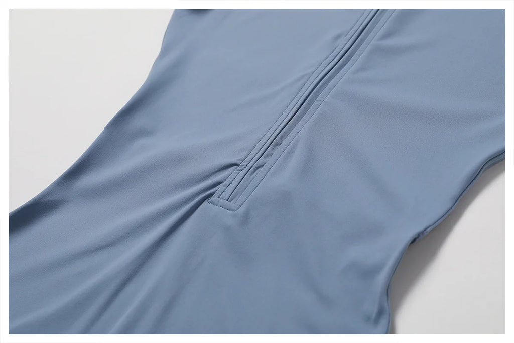 Summer Zipper Jumpsuits Short Sleeve Yoga Bodysuit Women's Yoga Set Gym Tracksuit Push-up Workout Clothes Dance Fitness Bodysuit