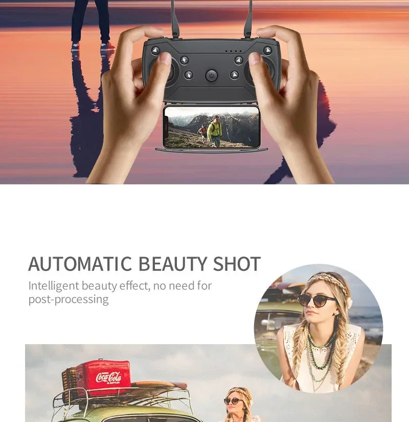 2025 E88 Pro WiFi FPV Drone with Single Dual 4K 1080P Camera Wide Angle HD Altitude Hold Foldable Quadcopter RC Helicopter Toy