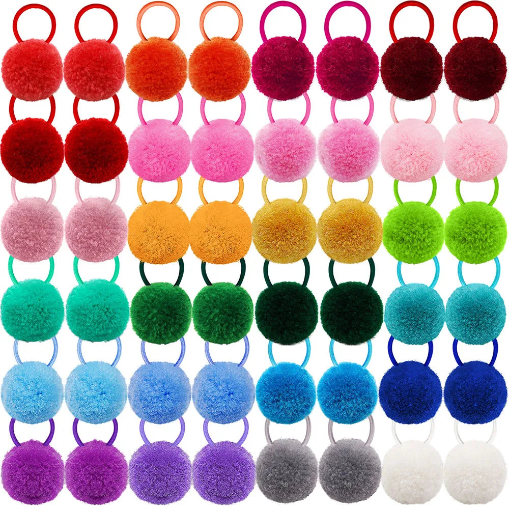 Pet Dog Hair Bows Colorful Ball Hair Bows Pet Accessories for Small Dog Cute Dog Grooming Bows Bulk Pet Accessories Supplier