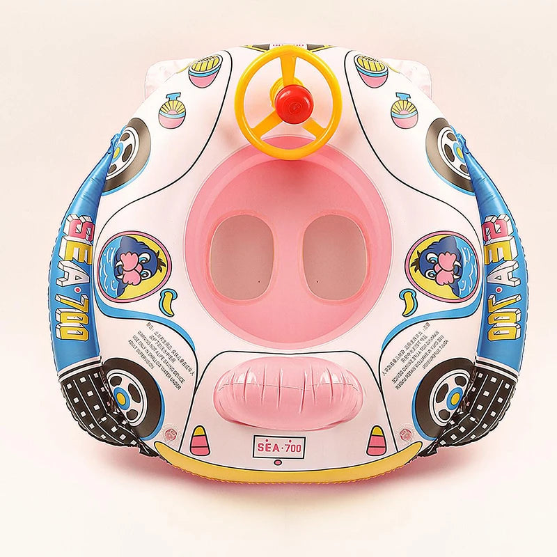 Inflatable Steering wheel car boat Swimming Float Ring, Inflatable  Pool Floatie ，Bathtub Toys， Pool Accessories