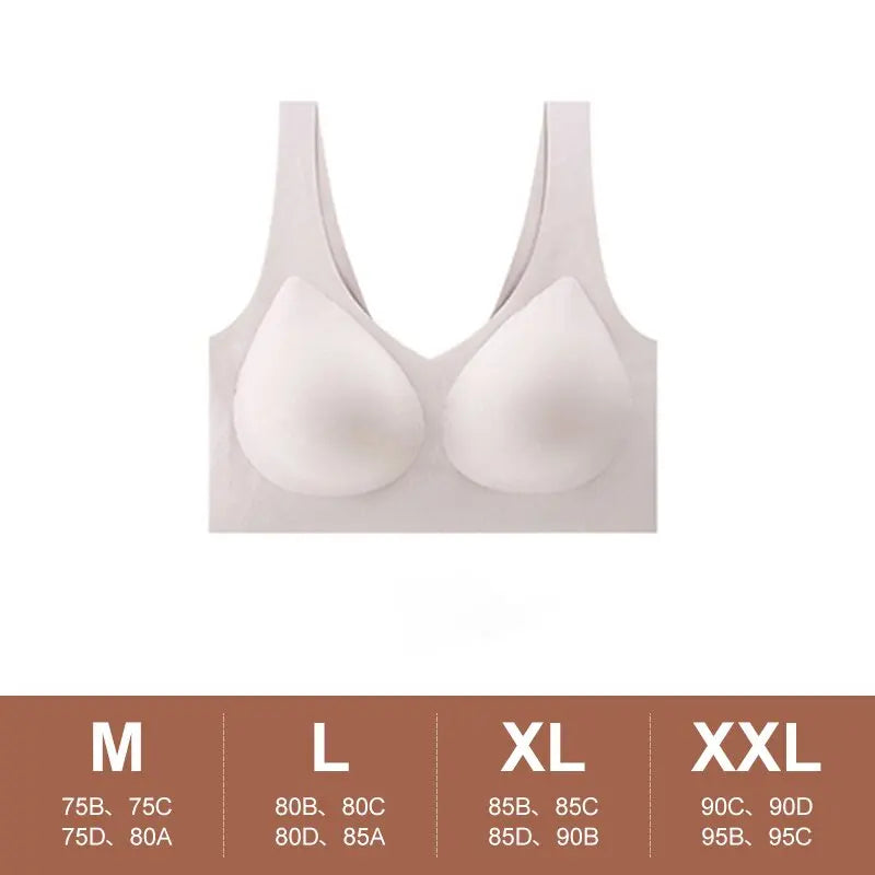 Seamless Women Push Up Bra Sleeping Yoga Sports Underwear Ultra Thin Sexy Lingerie