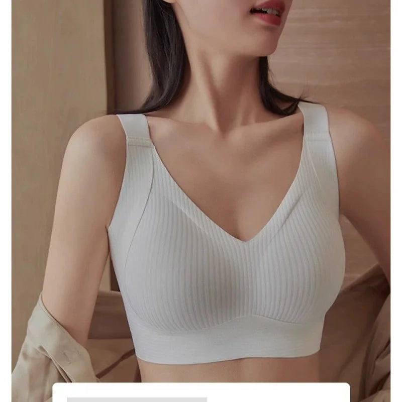 Lingerie women's bra anti-sagging large size adjustable seamless breast bra for women comfortable sexy