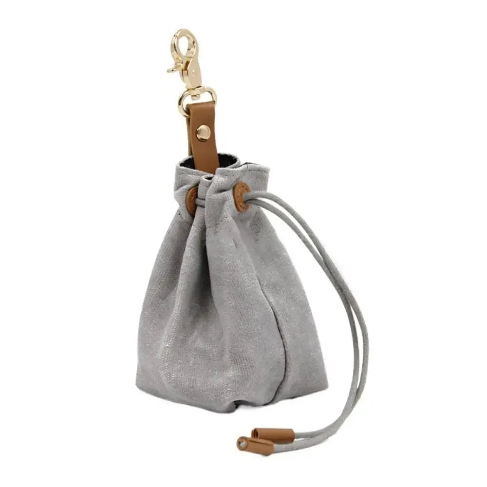 Dog Treat Pouch Food Storage Pet Training Portable Dog Training Treats Snack Bag with Drawstring for Small To Large Dogs