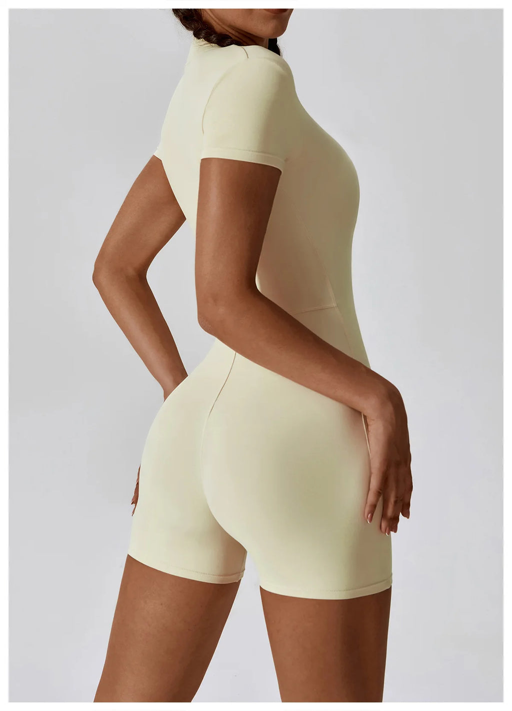 Summer Zipper Jumpsuits Short Sleeve Yoga Bodysuit Women's Yoga Set Gym Tracksuit Push-up Workout Clothes Dance Fitness Bodysuit